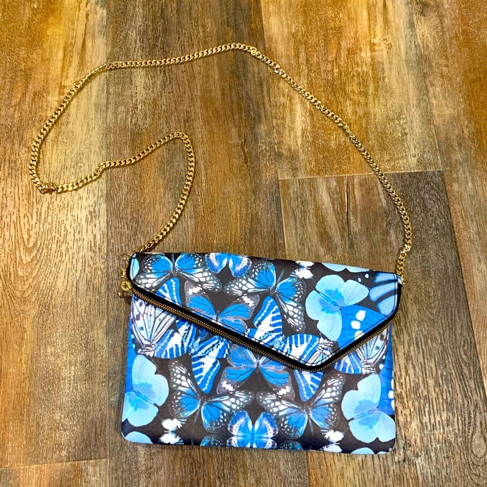 Henri Bendel blue butterfly bag